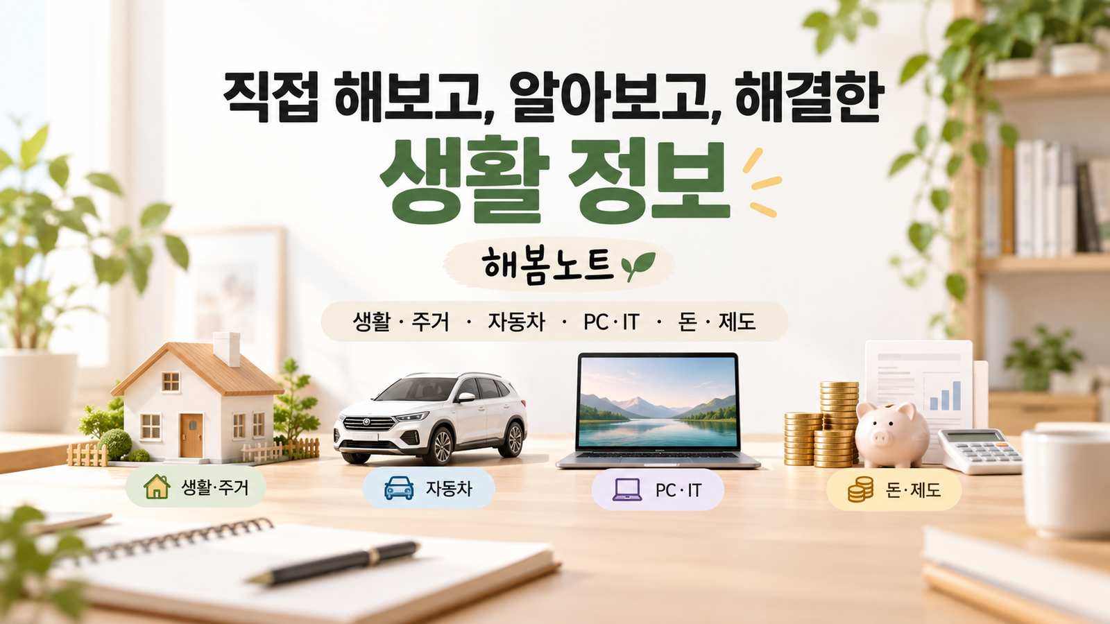생활 속에서 직접 써보고 알게 된 정보, 해봄노트에서 정리합니다